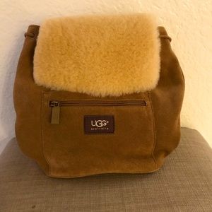 Authentic UGG Australia suede/fur backpack